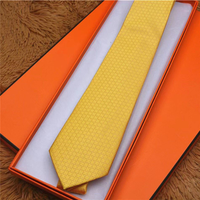 

Luxury men's 100% silk tie jacquard yarn-dyed tie standard brand gift box packaging