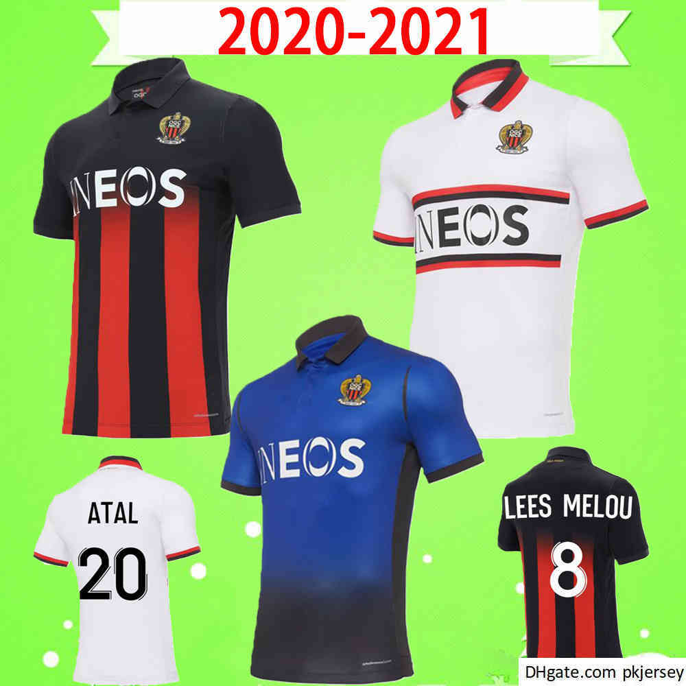 

20 21 OGC Nice Soccer Jerseys DOLBERG 2020 2021 ATAL LEES MELOU CYPRIEN Football Shirt Uniforms RONY LOPES CLAUDE MAURICE Maillot de foot, Black;yellow