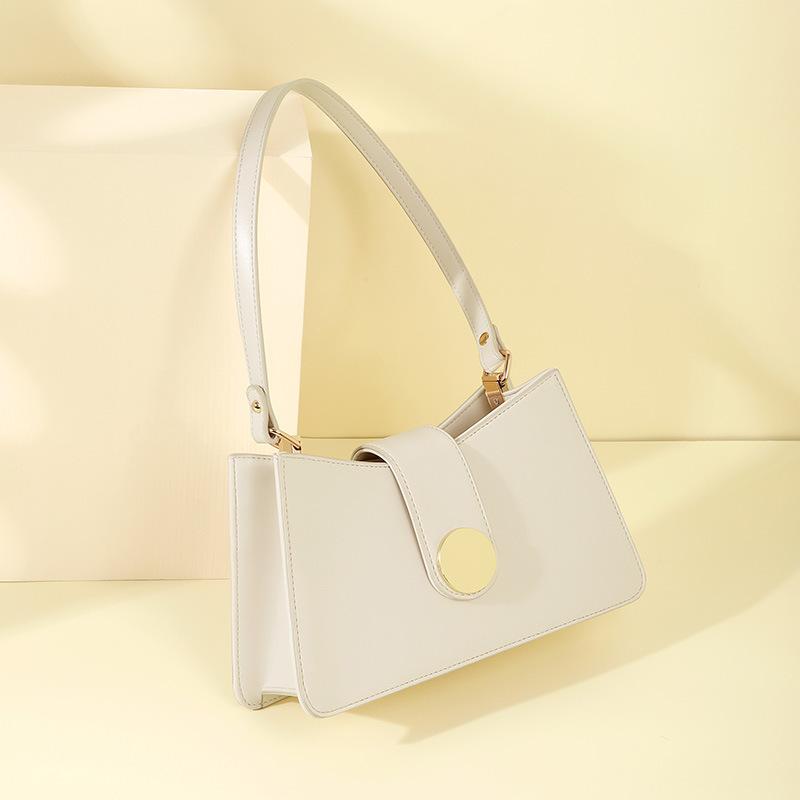 

Women's Bags Retro Designer Shoulder Bag Small Purses Handbags Baguette PU Leather Solid Magnetic Buckle Simplicity Clutch Cross Body, Beige