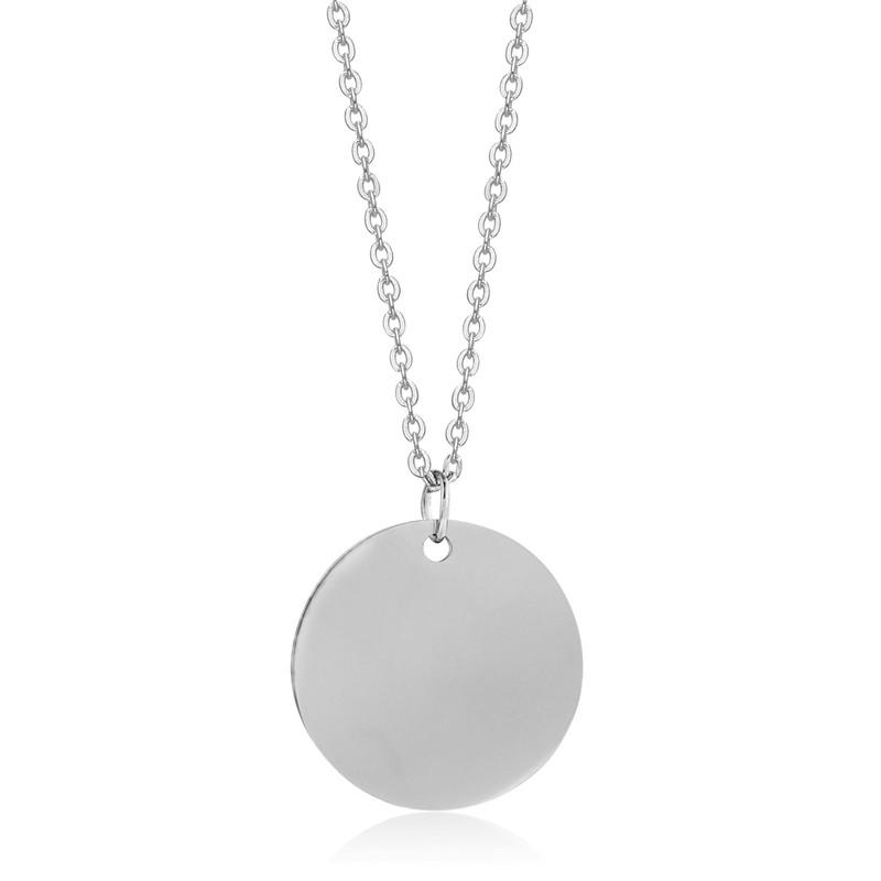 

Pendant Necklaces Yo Round Dog Tag Engraved Necklace Gold/Black Color Stainless Steel For Men Woman