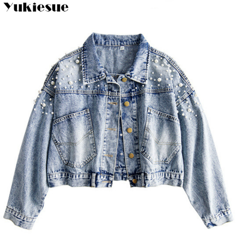

Plus size short spring woman denim Jean jacket female women' clothing jeans jackets womenswear plus size coat female coats 210519, Blue
