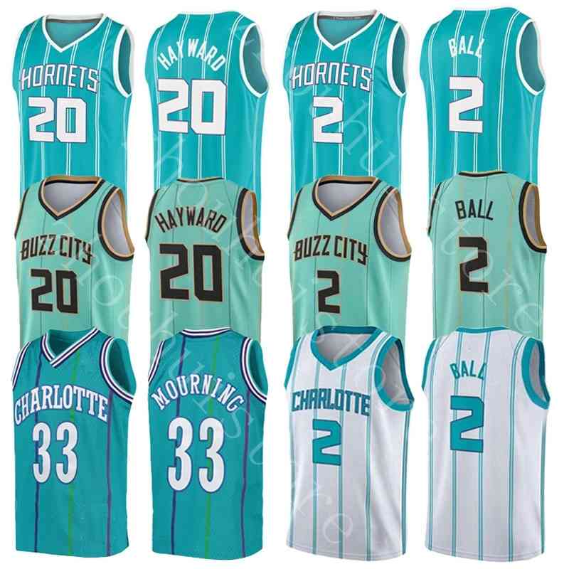 

Mens LaMelo 2 Ball Basketball Jersey Vintage Muggsy 1 Larry Bogues Johnson Charlotte Hornets City Alonzo 33 Mourning Gordon 20 Hayward, Black;red