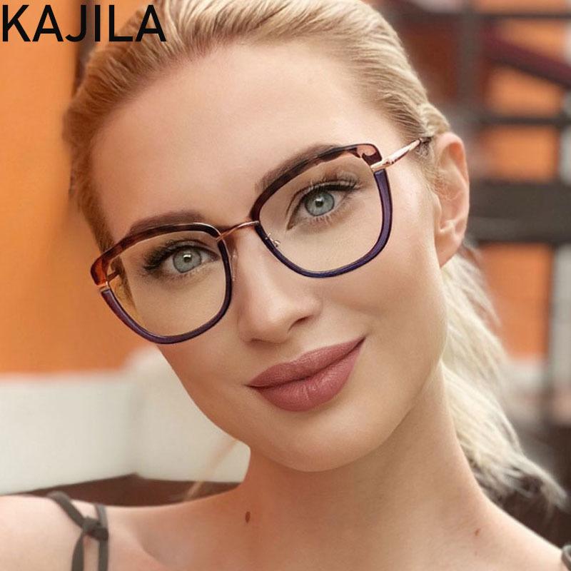 

Sunglasses Cat Eye Anti Blue Light Glasses Frame Women 2021 Fashion Reading Computer Radiation Ray Eyeglass Gaming Goggle
