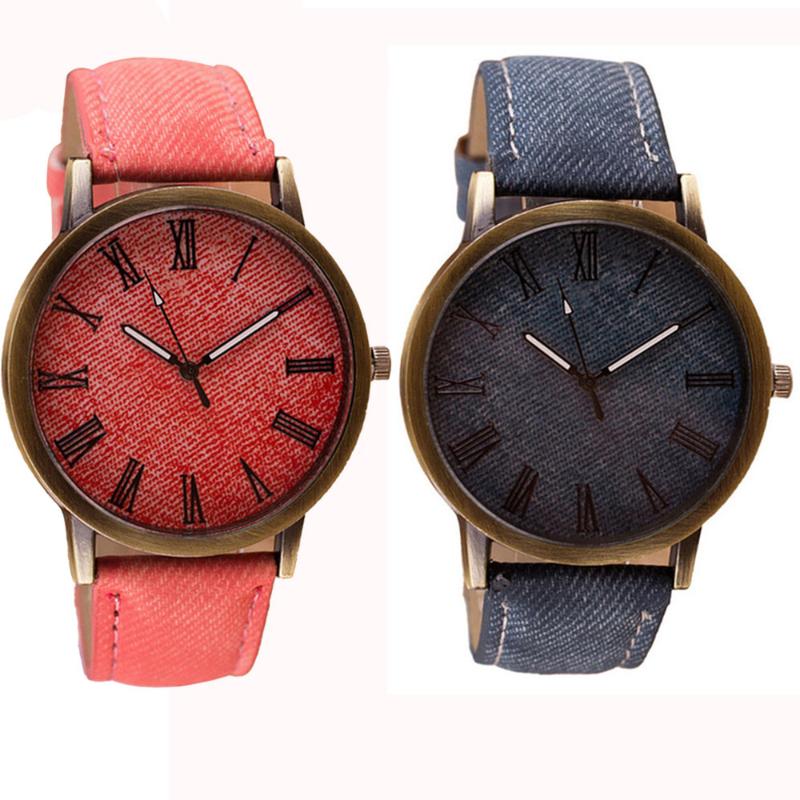 

Wristwatches 2021 Wrist Watch Erkek Kol Saati Ladies Gift Fashion Style Women's Diamond Case Leatheroid Band Round Dial Quartz @F, Blue