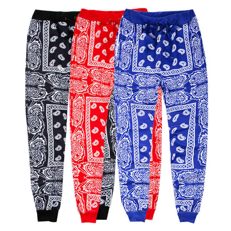 

Polyester Bandana Jogger Men Women Sweatpants Tracksuit Casual Jogging Trousers Autumn Boys Girls Hiphop Fitness Streetwear P0811, Black jogger