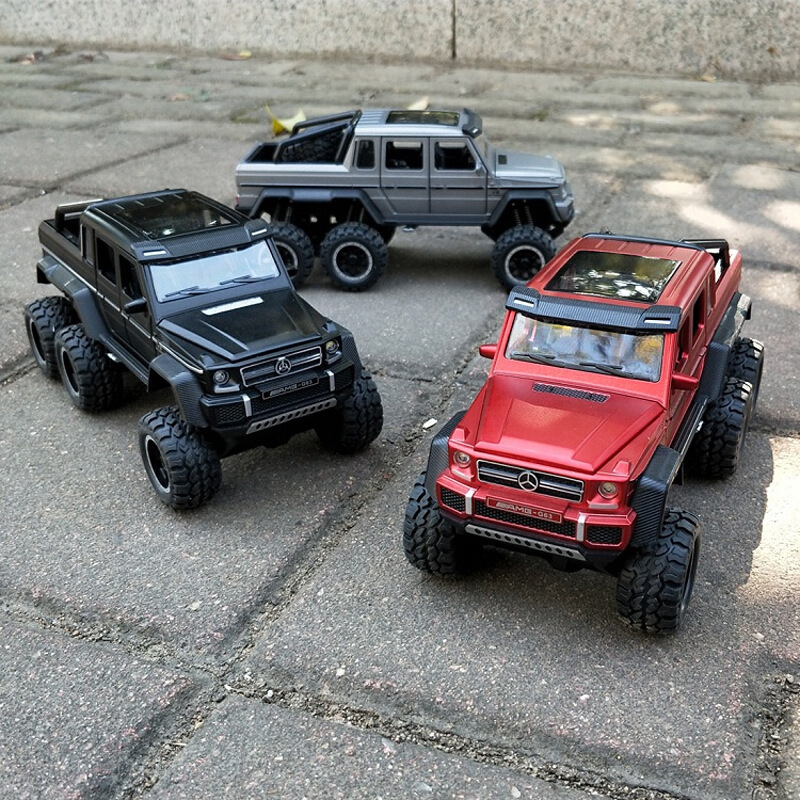 6wheel offroad vehicle suv collection box sound and light pull back alloy toy car model for children gifts-image-742417832