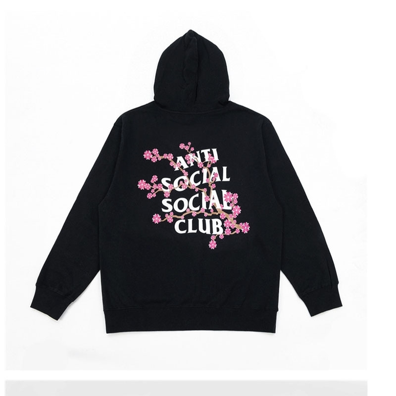 

ASSC floral Hoodie men' and women' anti social club Cherry Blossom Plush, White