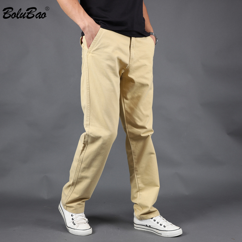 

BOLUBAO Men Fashion Casual Pants Autumn Male High Quality Solid Color Trousers Men's Arrival Comfortable Cargo Pants 210518, Blue