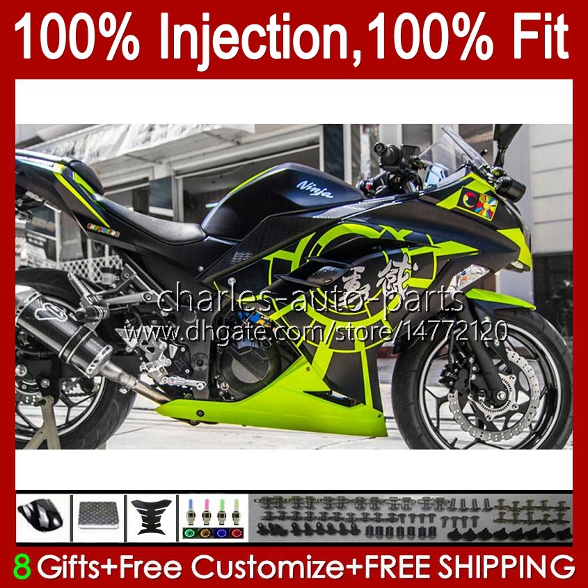 

Injection mold Fairings For KAWASAKI EX300 ZX3R ZX 300R ZX 3R 13 14 15 16 17 27HC.112 lihgt green EX300R EX-300 ZX-3R ZX300R ZX-300R 2013 2014 2015 2016 2017 OEM Bodys Kit, No. 1