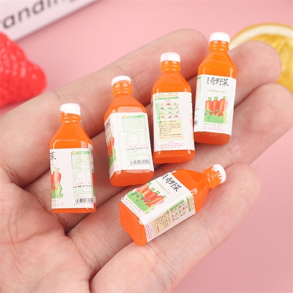 

5pcs 1:12 Dollhouse Mniature Fruit Juice Drink Model Kitchen Accessories For Doll House Decor Kids Toys Gifts Y1214