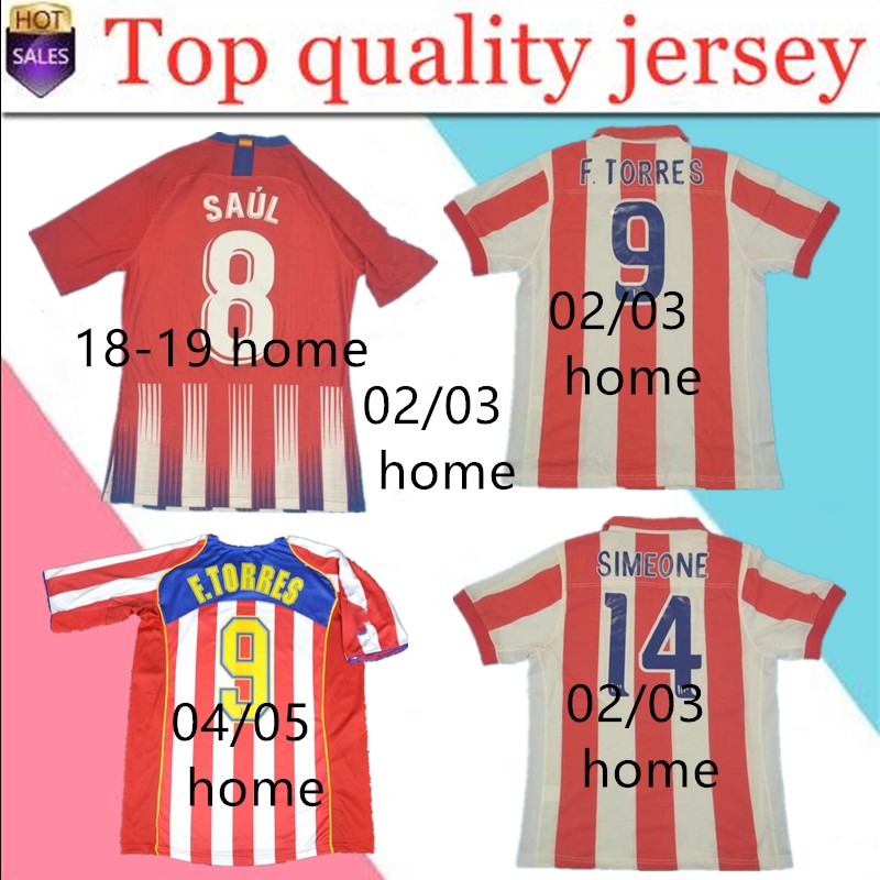 

retro atlÃ©tico madrid 18/19 02/03 04/05 centenary soccer jerseys torres simeone vintage football camisetas classic shirts kit, Black