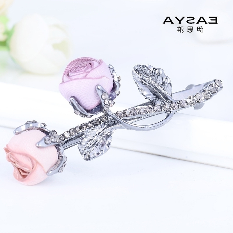 

diamond IsiA new rose inlaid women's spring hairpin hair ornament headdress