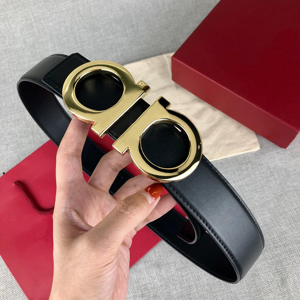 

Men Designers Belts Womens Mens Fashion casual business metal buckle leather belt width 3.4cm with box, Width 3.4cm with gift box