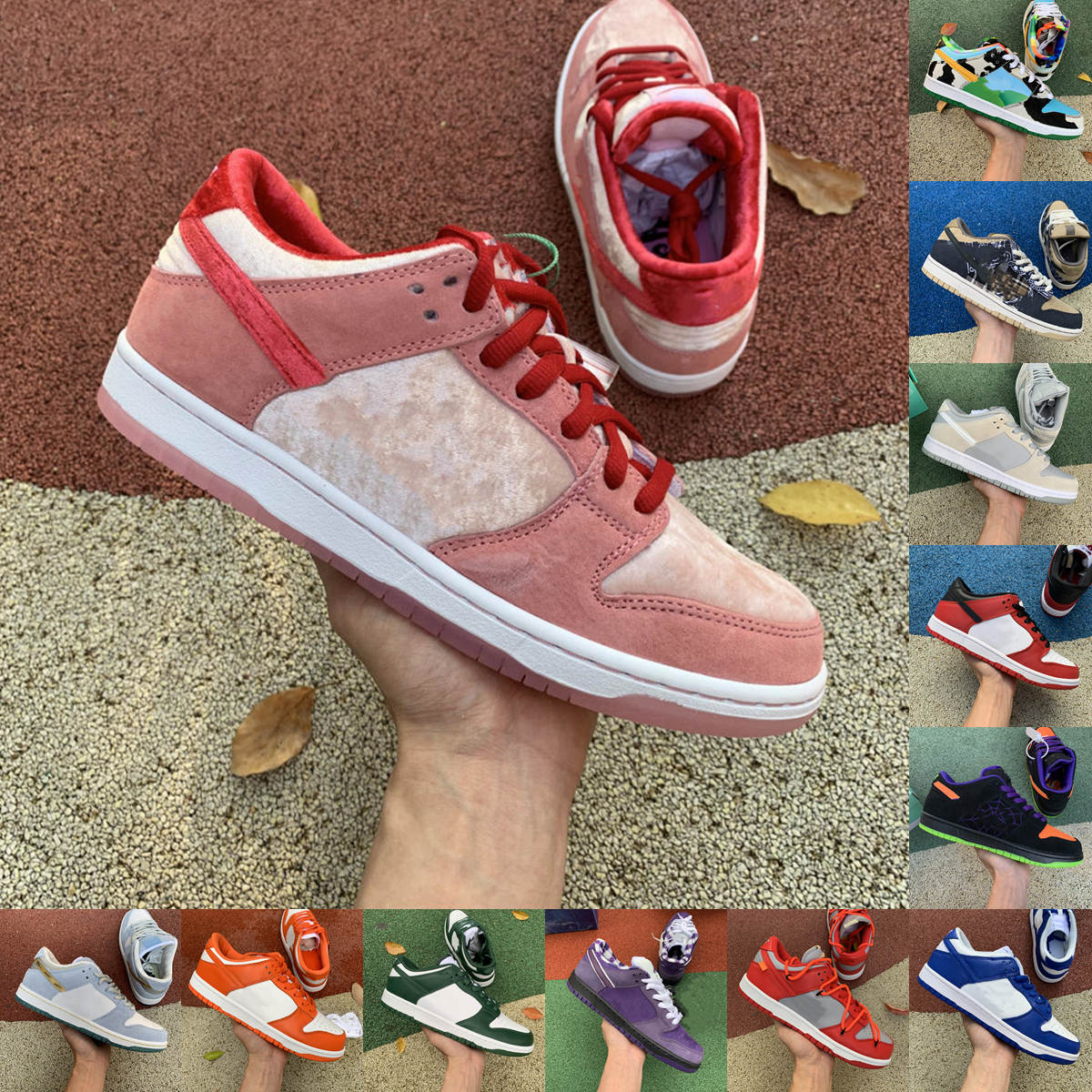 

Latest SB Dunks Running Shoes For Mens Womens Easter Varsity Green Glow Black White Chunky Dunky Kentucky Coast UNC Low Sports Sneakers Univ