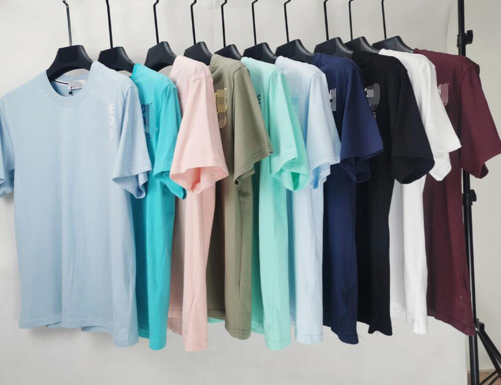 

2021 spring summer bottoming Stone solid color Men's T-Shirts slim men the same short-sleeved round neck island Clothing, White;black