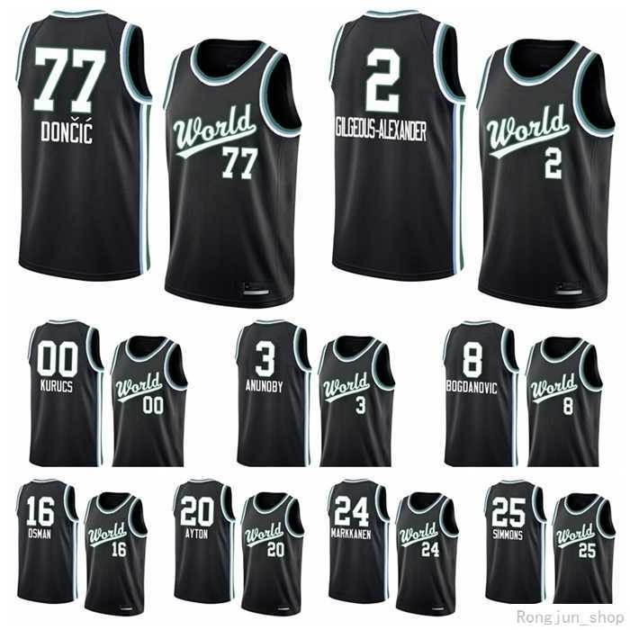 

Men's World Team RJ Barrett Rui Hachimura Luka Doncic Shai Gilgeous-Alexander 2020 Rising Star Basketball Jersey