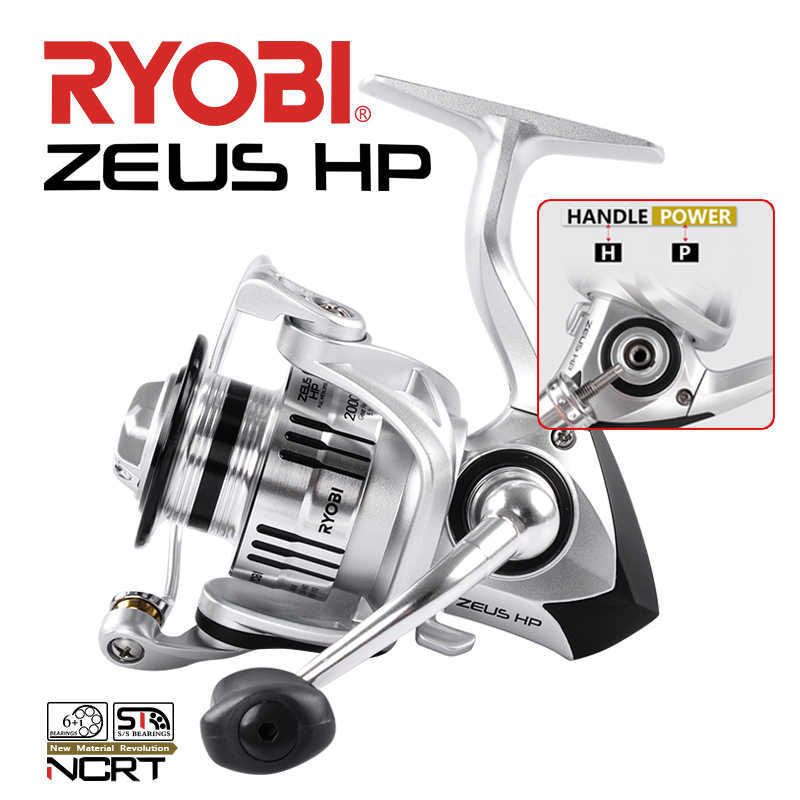 

RYOBI ZEUS HP fishing reels spinning 6+1BB 1000 2000 3000 4000 5000 6000 8000 10kg Max drag Gear ratio 5.1:1/5.0:1 reel fishing 210619