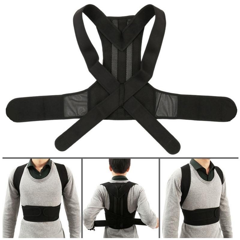 

Black/Red/Blue Men Adjustable Correction Back Posture Belt Support Shoulder Orthosis Resistance Bands