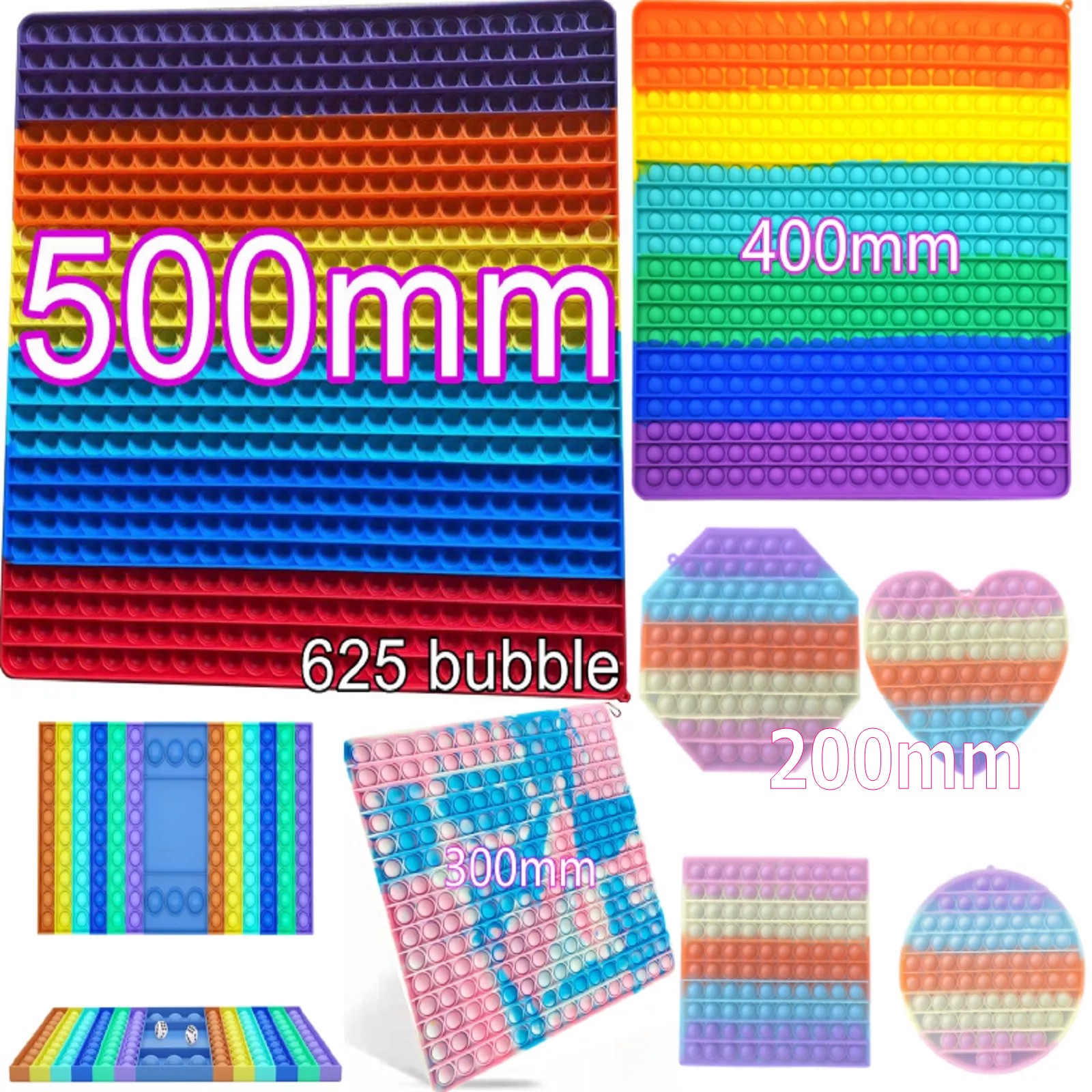 

20--50CM Super Big Antistress Toy Push Bubble Fidget Sensory Toys Autism Stress Reliever Adult Kid Funny Christmas Juguete