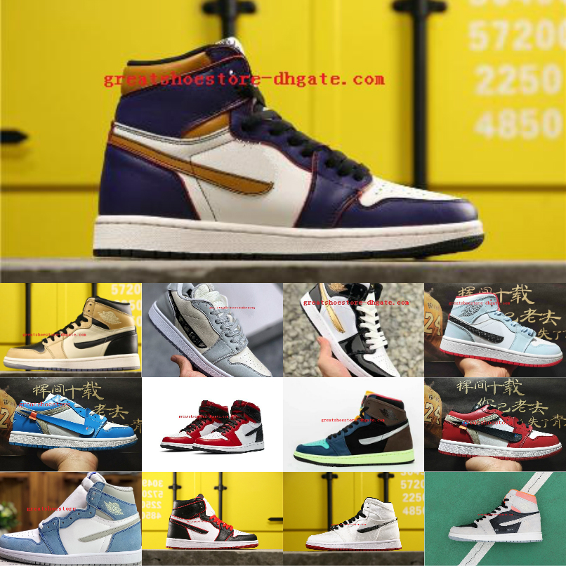 

Latest Style Color 1 Hight Mid Top Basketsball Shoes Designer Limited Quality Og Grey 1S Men 40-46, 2#