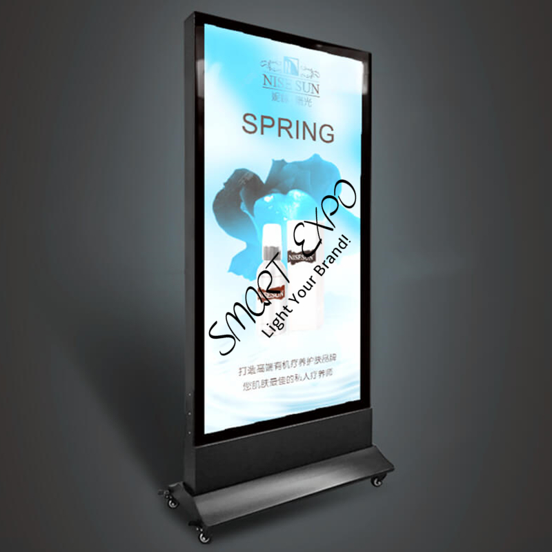 80*150cm Outdoor Advertising Display Box Waterproof with Base Wheels Wooden Case Packing-image-438978083