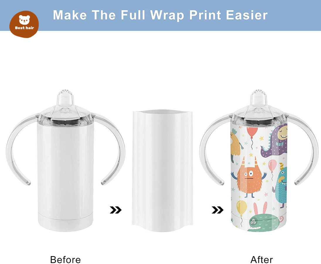 

12OZ Sublimation White Blank Straight Sippy Cup Insulated Stainless Steel Tumblers with Screw-ON LIDS des