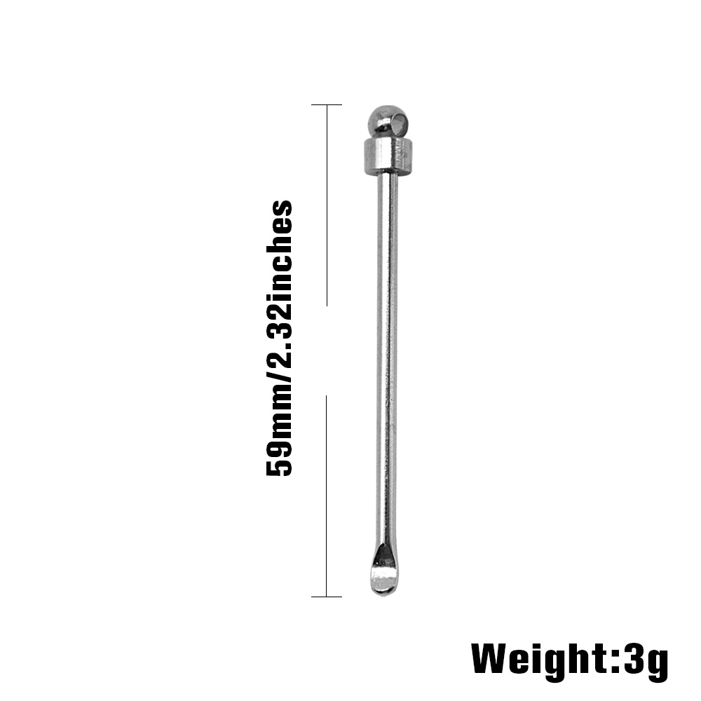 

59MM Smoking Stainless Steel Dab Tool Mini Titanium Nail Wax Dabber Tools Spoon Suit Glass Carb Cap Silicone Water Pipe
