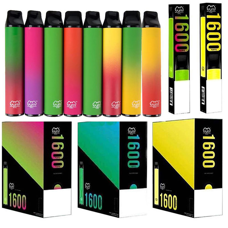 

PUFF XXL Disposable E-cigarettes Device 1600+ Puffs 18 Colors PuffBar Plus Xtra E Cigarette Vape Pen bang posh