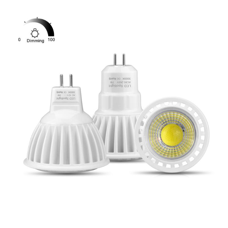 

LED 12V AC/DC Spot Light Bulb GU 5.3 MR16 Dimmable Lamp GU5.3 COB 110V 220V 3W 5W 7W Spotlight AC 85V- 265V Aluminum Luz Bulbs
