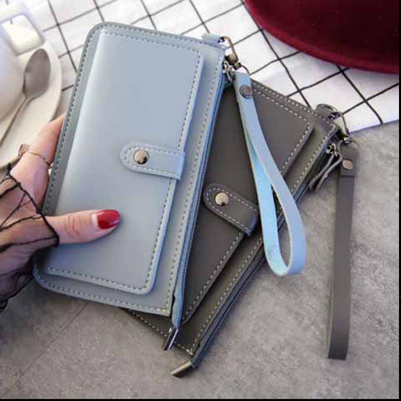 

Womens long purses Leather and designed for party card bags business fashion phone, Red;black