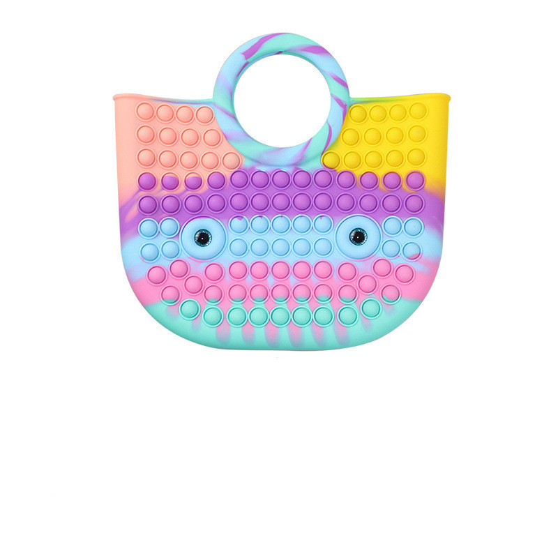 

Bubble Sensory Decompression Toys Messenger Bag Coin Purse Fidget Toy Finger Silicone Rainbow Fashion Handbags W233