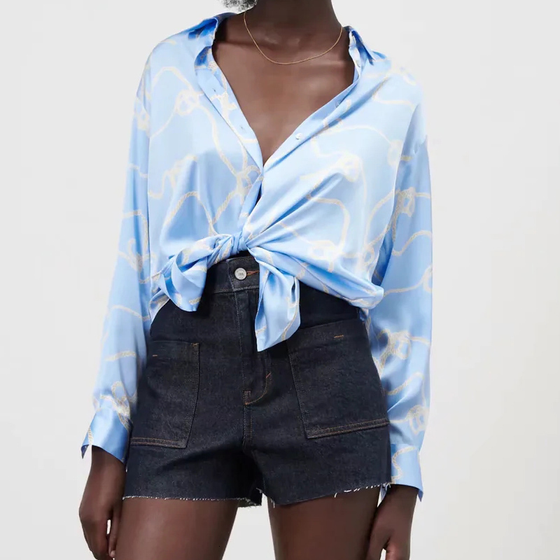 

women's polos za camisa feminina estampa floral retrÃ´, manga comprida folgada estilo simples casual chique rq83, White