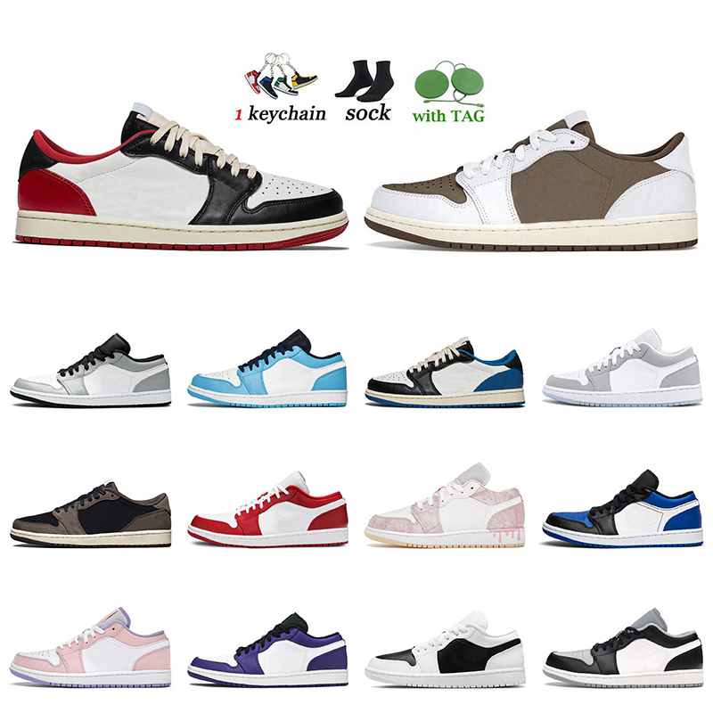 

Black Toe Jumpman 1 Low UNC 1s OG Basketball Shoes Mens Smoke Grey University Blue Mocha Women Fashion Sports Fragment Paint Drip Trainers Sports Carbon Fiber All-Star, C46 laser orange 36-46