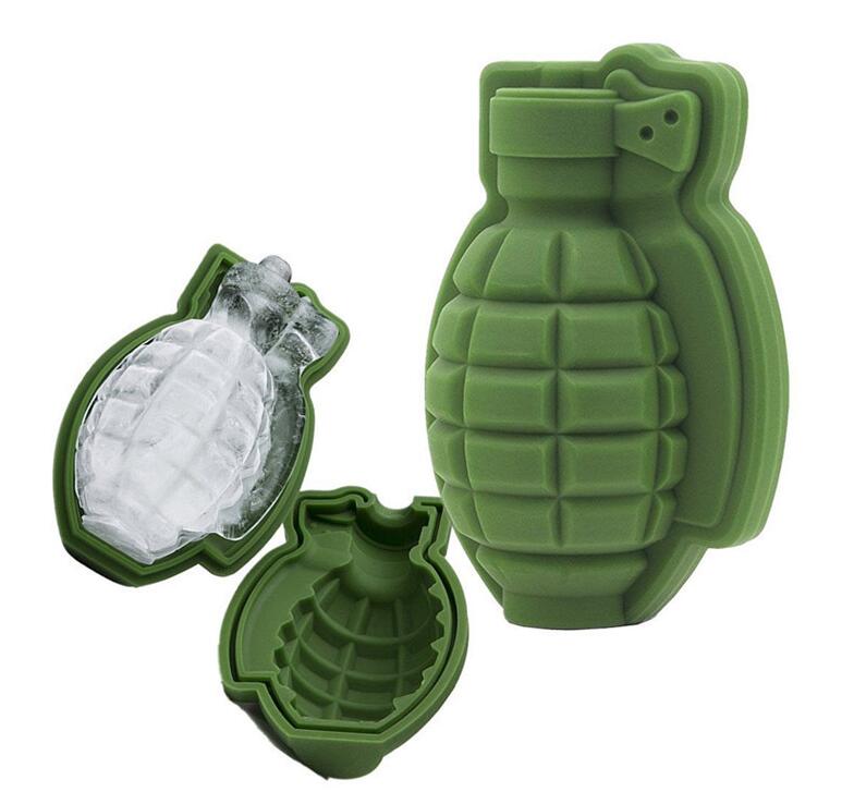 

3D Grenade Ice Cream tools Mold Cake Mould Silicone Baking Tray Safe Material DIY