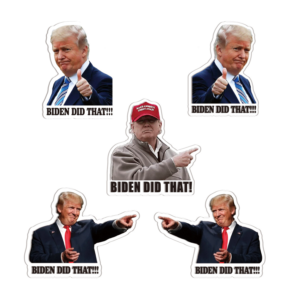 

50Pcs Biden DID That Stickers Decals Trump Won Fridge Magnets Funny Sticker Decal for Laptop Car Window Decoration