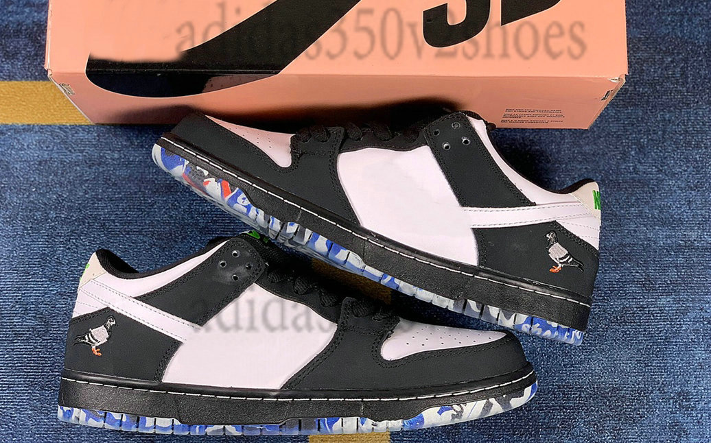 

Jeff Staple x SB Dunks Low Pro OG QS Panda Black Pigeon 3.0 Skate Shoes Pink Purple White Pigeon Designer Trainers Sports Sneakers, White;red