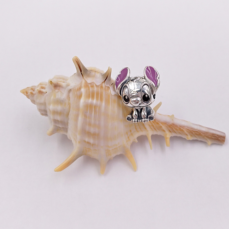 

pandora jewelry making Kit 925 sterling silver braclet chain bead Bangle Disny Lilo & Stitch Charm necklace set bestfriends gifts for women