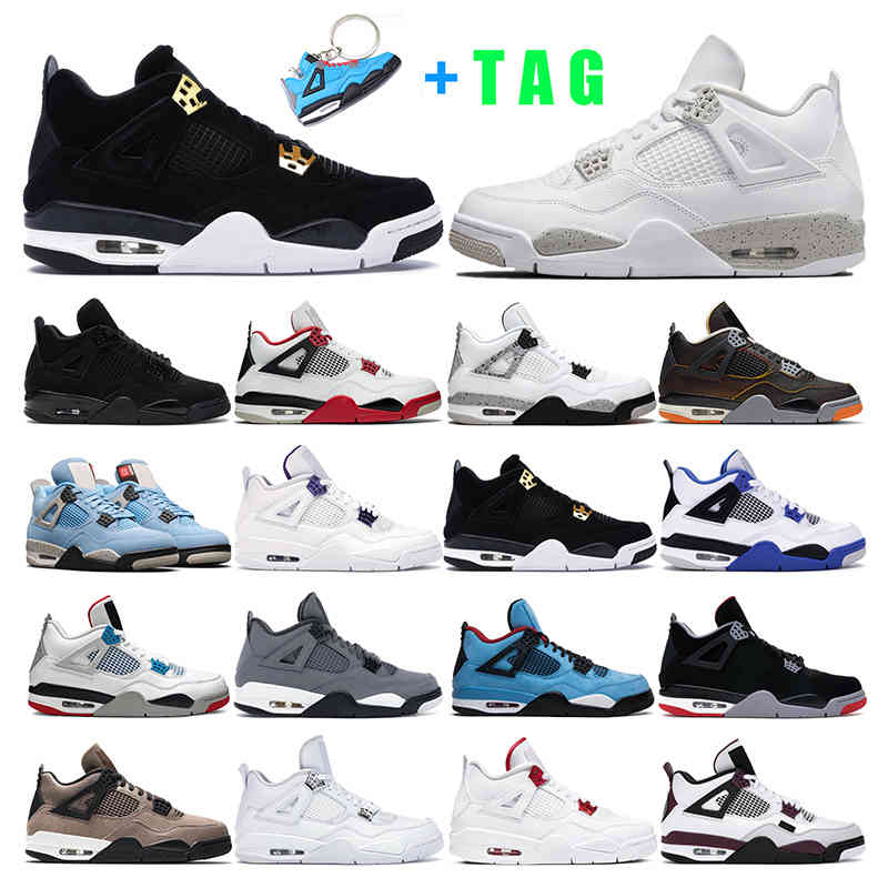 

2022 Mens Basketball Shoes 4s Jumpman 4 White Oreo University Bule Black Cat Fire Red Pure Money Taupe Haze Women Sport Sneaker Trainer, 14 motorsports