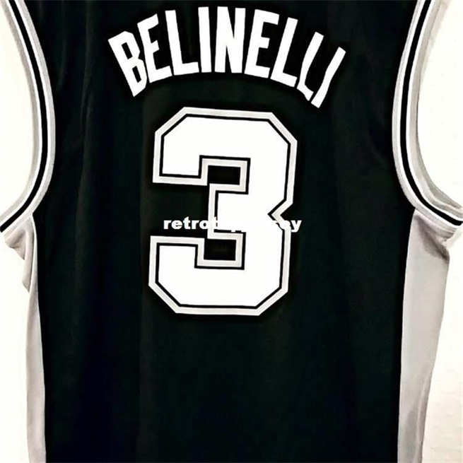 

#3 NCAA Cheap Retro Jersey Marco Belinelli Black Mens Stitched Vintage sleeveless vest jerseys