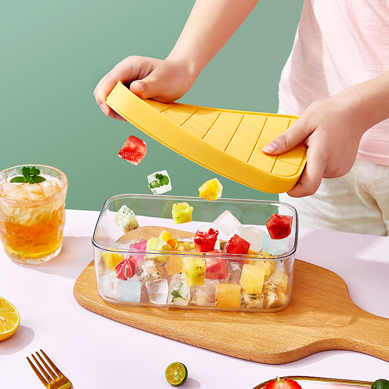 

ice cube tray with lid and bin silicone for er with storage and shovel refrigerator