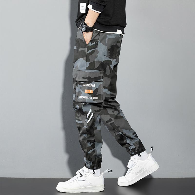 

Men's Pants Big Casual Men Products Pure Cotton Stretch Trousers With Elastic Feet Trendy Fit Harem For, Black