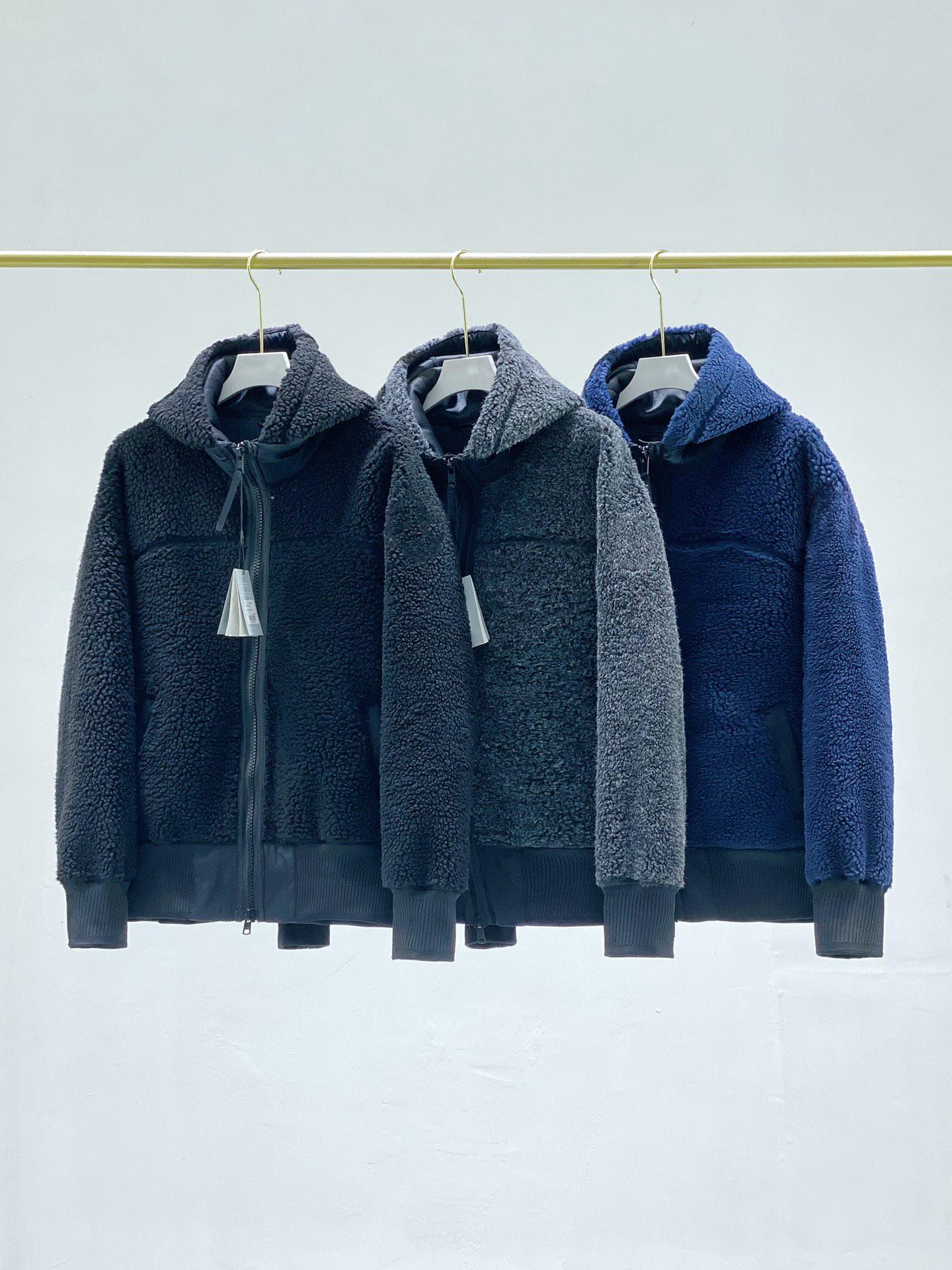 

fashion winter zippy fuzzy jackets womens Lamb designer canadian wool hooded mens Teddy jacket simcoe coat doudoune gose hoodie, Color1 picture refer to description