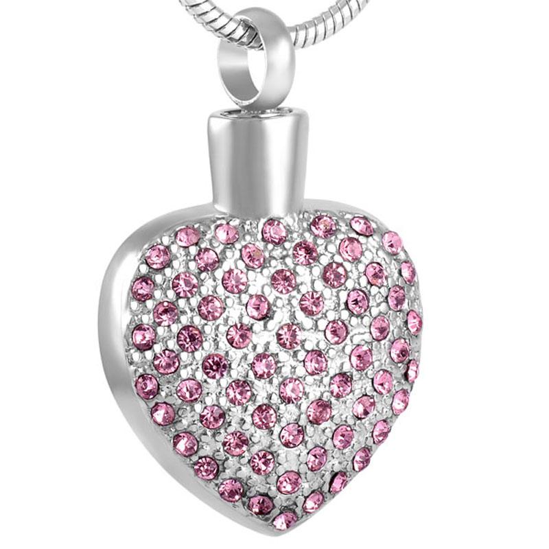 

Pendant Necklaces Starry Crystal Heart Necklace Ash Keepsake Pet Human Memorial Cremation Jewelry Personalized Color Cinderella