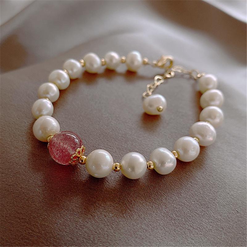 

Bangle Natural Pearl Bracelet Women's Net Red Student's Friend Korean Version Simple Personalized