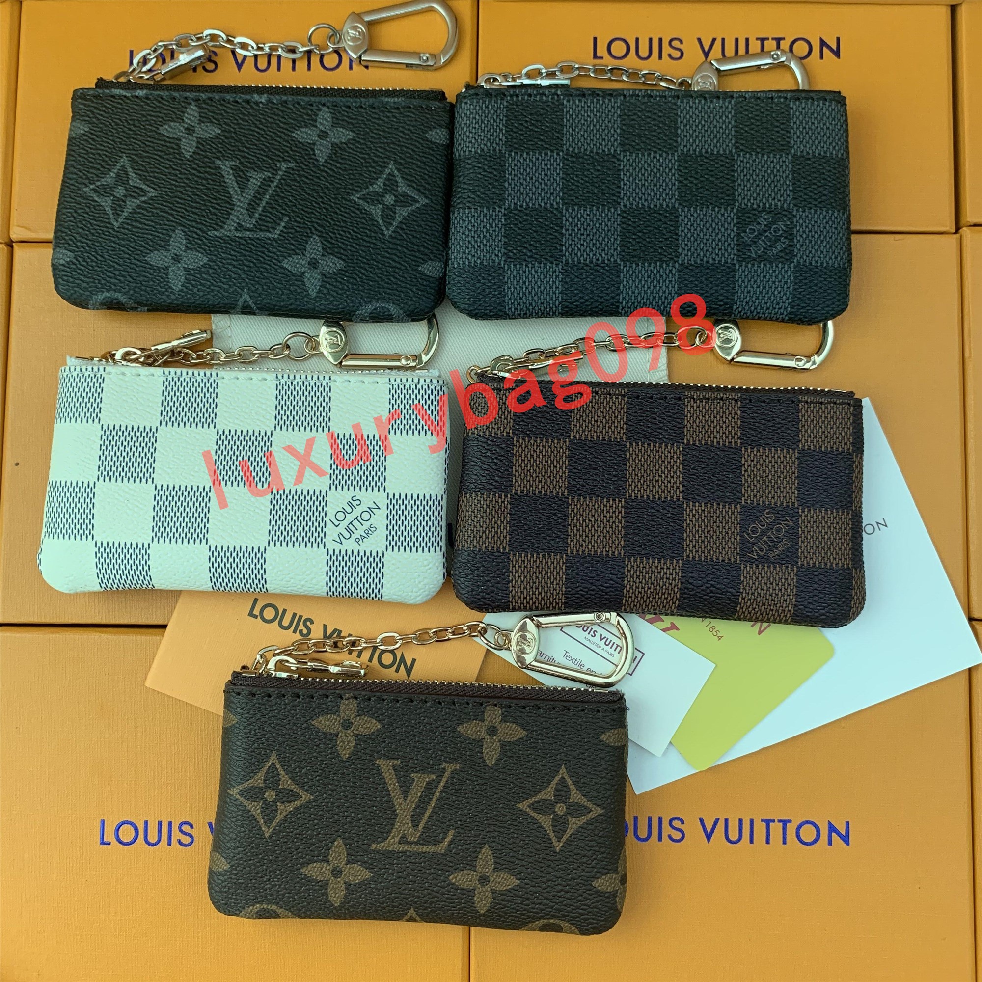 

GGLouisVutton bag YSLHigh quality Luxury design Portable N62650 purse KEY P0UCH wallet classic Man women Coin Chain bags With dust bag and box, Nvoice - not sold separately