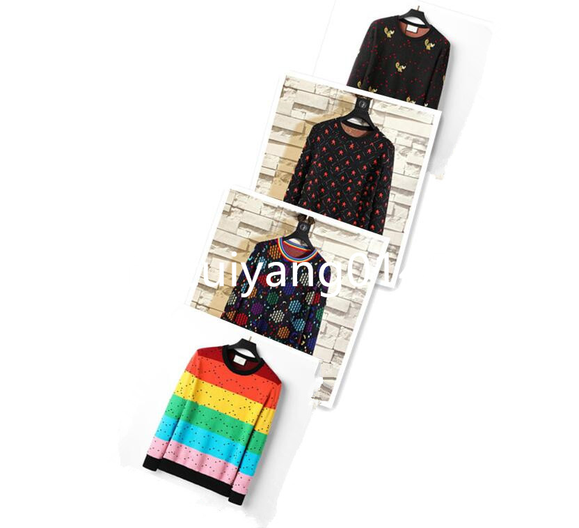 

Designer Gu Sweater Men Women senior classics leisure multicolor Autumn winter keep warm comfortable High quality new pullovers, Champagne