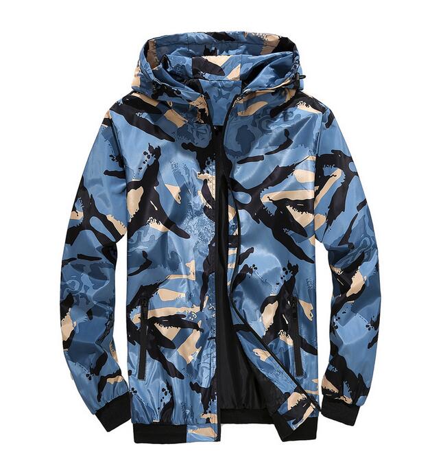 

Men's Jackets Men Fashion Printed Coat Summer Hip Hop Streetwear Thin Jacket Male Comfortable Hooded Overcoat, Black;brown