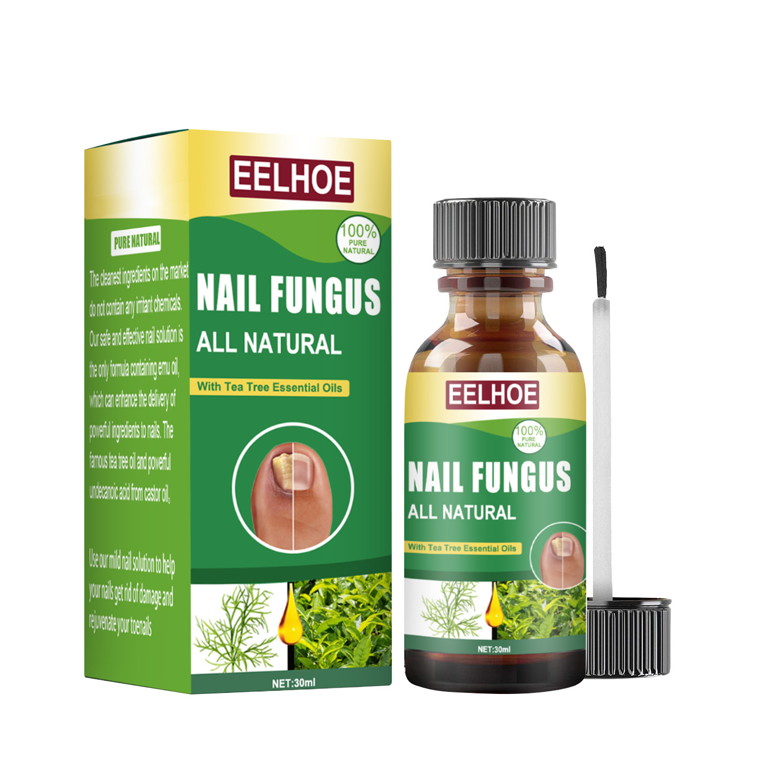 Free freight eelhoe Toenail fungus care solution onychomycosis antibacterial foot care solution-image-750167023