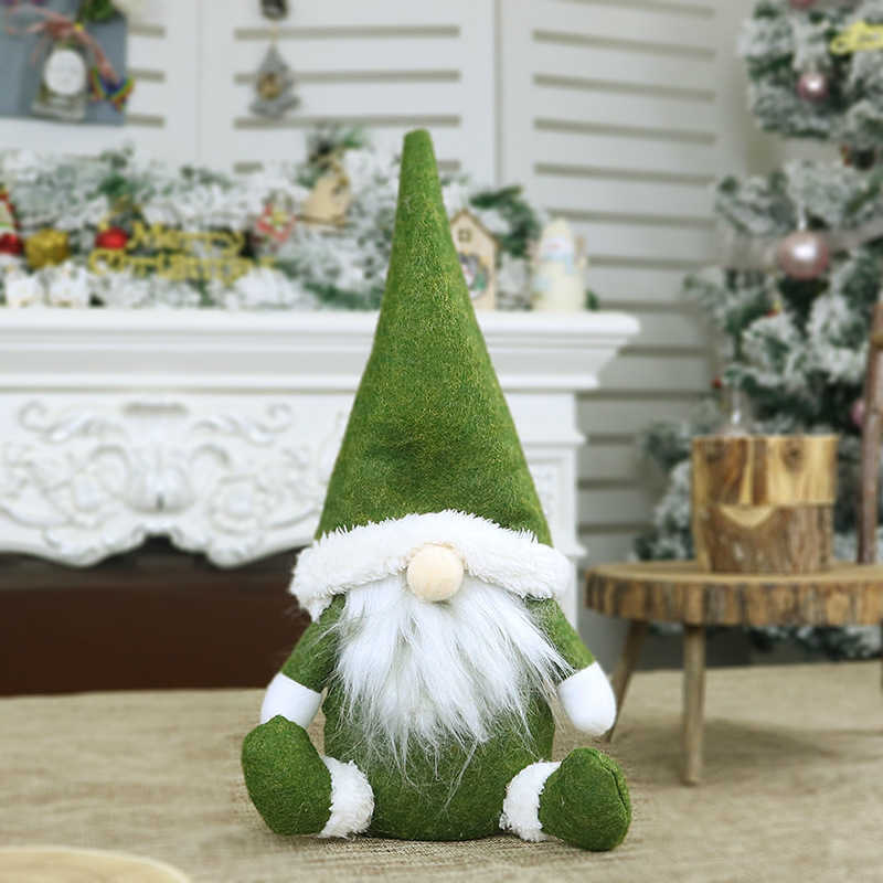 

US Stock Merry Christmas Swedish Santa Gnome Plush Doll Ornaments Handmade Toy Holiday Home Party Christmas Decorations