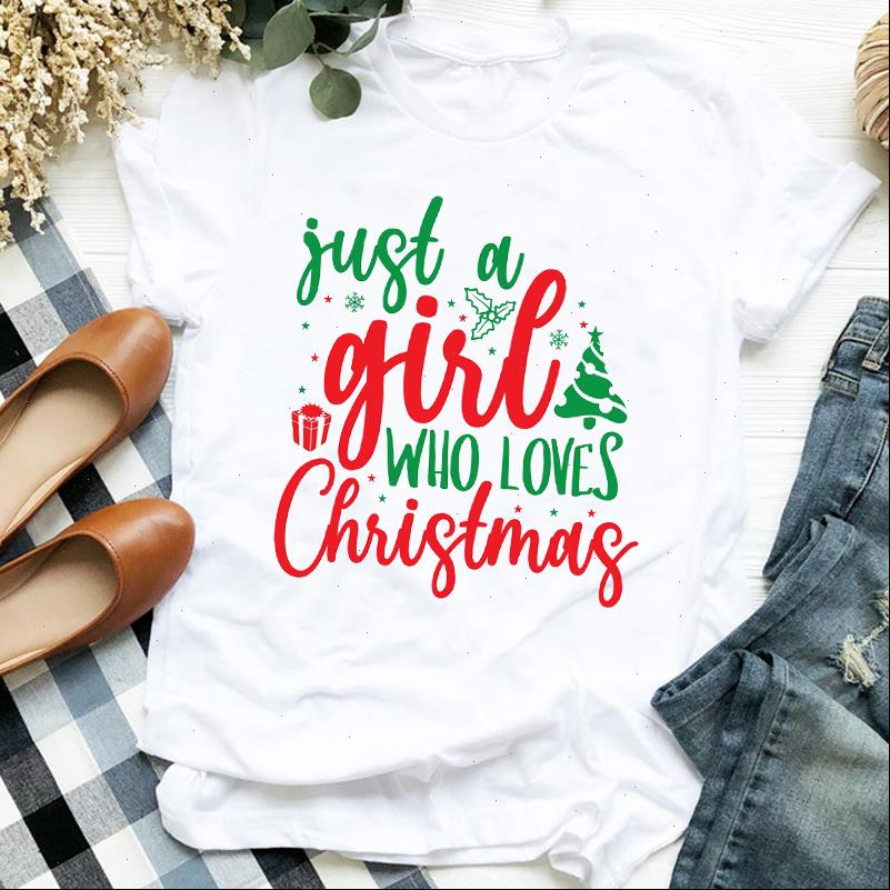 

women womens t shirt tree letters clothing style trend 90s holiday merry christmas clothes ladies graphic print tee tshirt, White